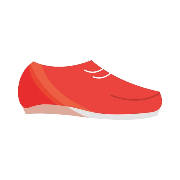 Gimnasio fitness zapato rojo equipo de ropa deportiva en estilo plano — Vector de stock