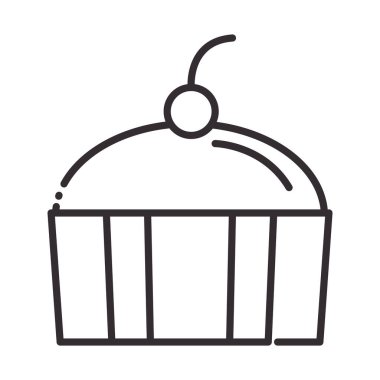 Şef, meyveli kek ve atıştırmalık ikonu.