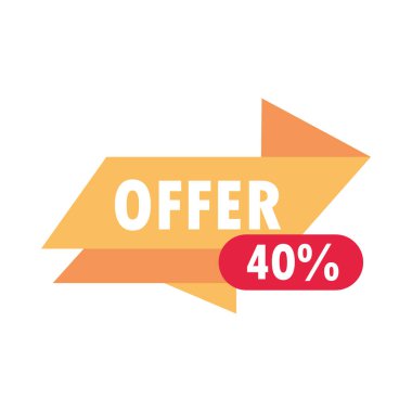 indirimli satış teklifi beyaz arkaplan üzerinde özel afiş