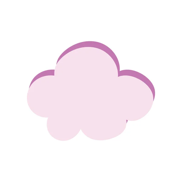 Icono de cielo de nube de dibujos animados en estilo aislado — Vector de stock