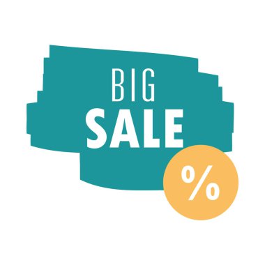 Beyaz arka planda indirimli büyük satış teklifi