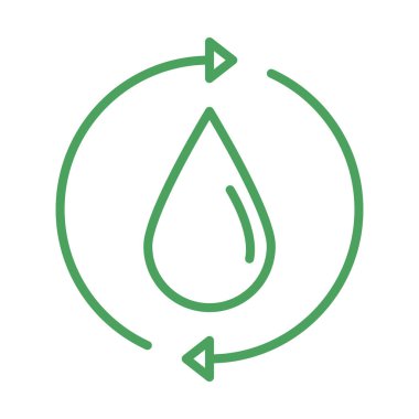 organik doğal, su damlası biyolojisi yeşil çizgi biçimi