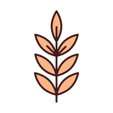 Ağaç dalı yaprakları organik çizgi ve dolgu biçimi bırakır