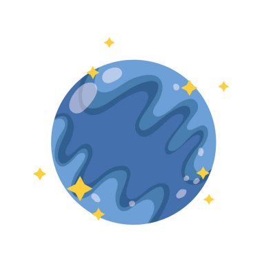 Uzay Gezegeni Astronomi Macera Güneş Sistemi çizgi film düz stili