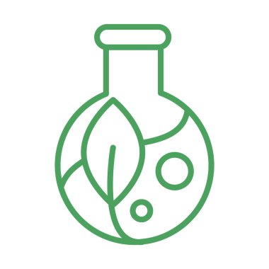 organik doğal, biyoloji matarası yaprak bilimi yeşil çizgi tarzı