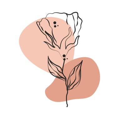 Çiçek, bahçe süsleme çizgisi, renkli benekli.