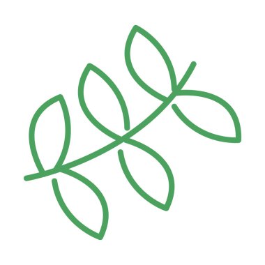 organik doğal, dal ağacı yeşil çizgi stili bırakır