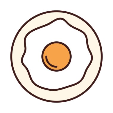 Tabakta kızarmış yumurta ve dolgu stili.