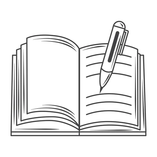 Hobby notebook matita scrivere, stile schizzo vettore di progettazione — Vettoriale Stock