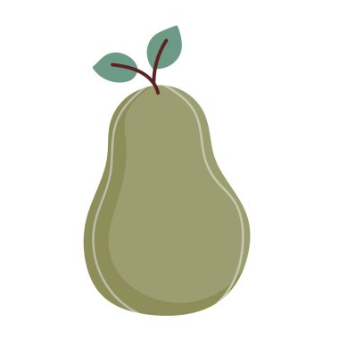 armut taze meyve karikatürü ikonu izole edilmiş stil