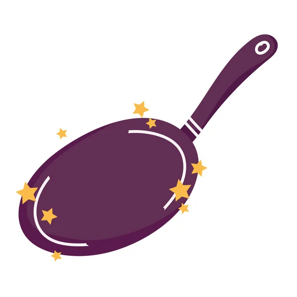 Cuisine casserole ustensile dessin animé icône plate — Image vectorielle