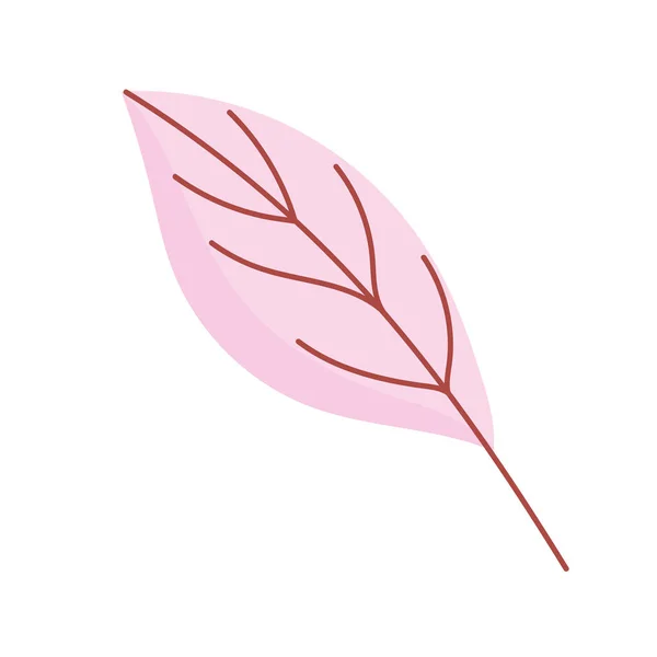 Blad blad natur tecknad ikon isolerad stil — Stock vektor