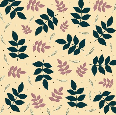 Yaprak doğası dalları botanik dekorasyon arka planı