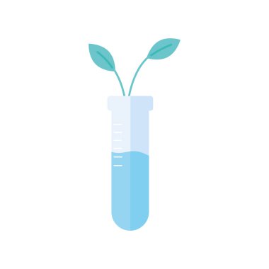 Bitki bilimi düz stili kimya şişesi