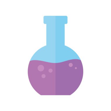 Kimya deney şişesi laboratuarı düz stil