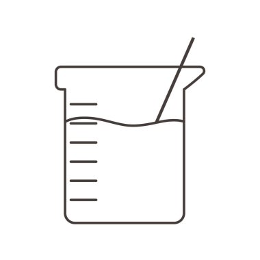 Kimya şişesi sıvı bilim çizgisi tarzı