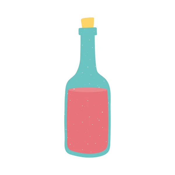 Ikona uroczystości butelki wina w stylu kreskówki — Wektor stockowy