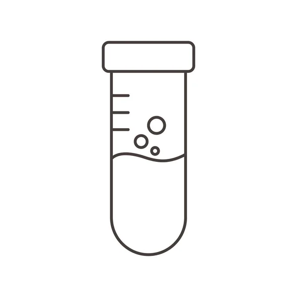 Kimya laboratuvarı test tüpü bilim hattı biçimi — Stok Vektör