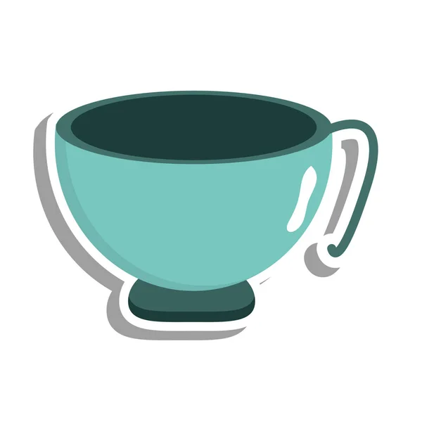 Adesivo tazza di caffè design vettoriale — Vettoriale Stock