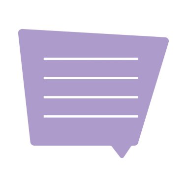 konuşma balonu, ileti ileti iletisi mor tasarımı