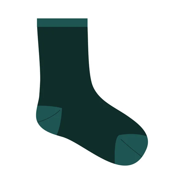 Disegno vettoriale icona calzino verde scuro — Vettoriale Stock