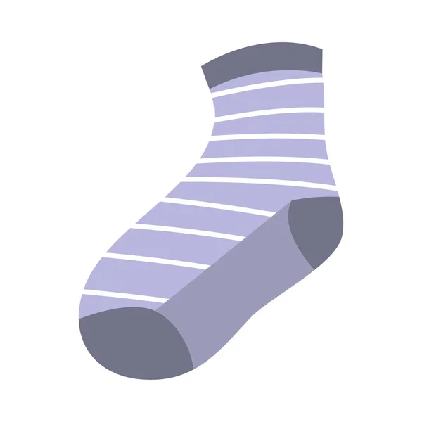 Violet avec des lignes conception vectorielle chaussette — Image vectorielle