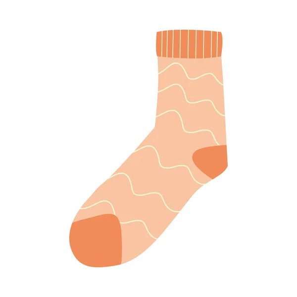 Çizgileri olan turuncu çorap ikon vektör tasarımı — Stok Vektör