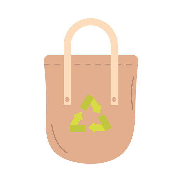 recycle shopping bag isolated vector design