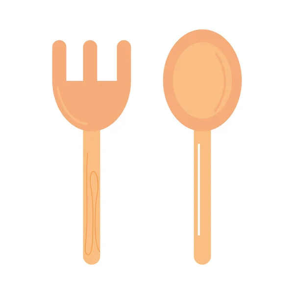 Design vettoriale posate forchetta e cucchiaio — Vettoriale Stock