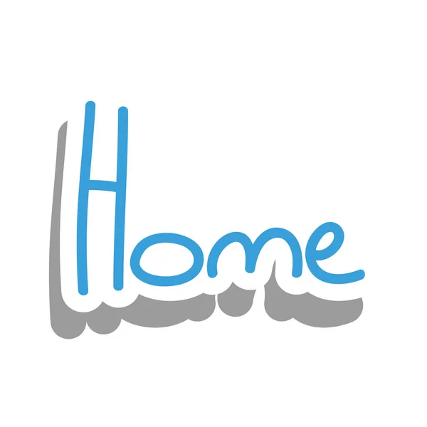 Home word sticker vector design — Stock Vector