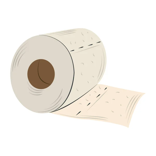 Toalettpapper rulle renare hygien isolerad design — Stock vektor
