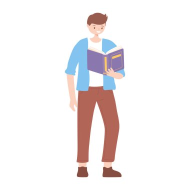 Kitap okuyan ve eğitim gören bir çocuk.