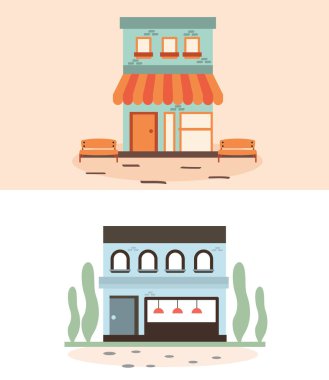 Yeşil ve mavi depolama vektör tasarımı