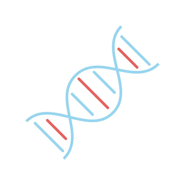 Chimica genetica DNA molecola scienza stile piatto — Vettoriale Stock