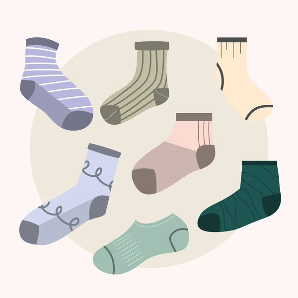 Long and short socks icon group vector design — Stock Vector