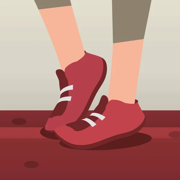 Μοντέρνα κόκκινα παπούτσια διανυσματικός σχεδιασμός — Διανυσματικό Αρχείο