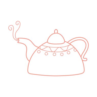 Çay ve kahve ikonu çizgisi tarzı