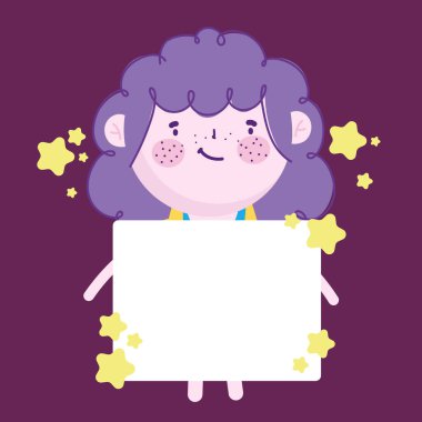 Boş pankartlı şirin küçük kız, Çocuklar