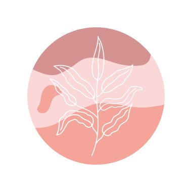 Vurgulama kapağı soyut bitki örtüsü yaprakları