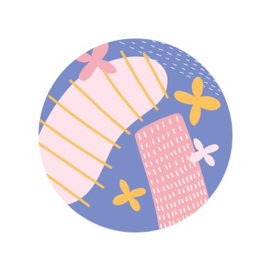 soyut bitkisel ve minimal tasarım kapağını vurgula