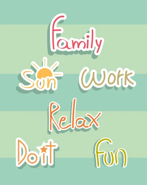 Cute stickers icon group vector design — Stock Vector