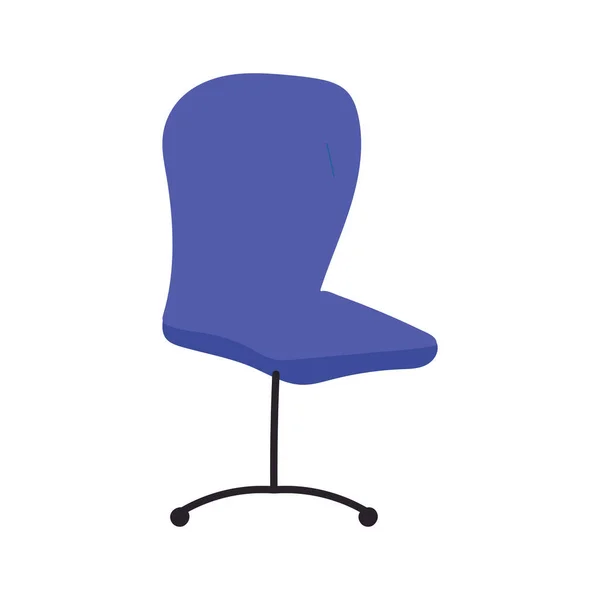 사무실 의자 가구 만화 편평 한 격자무늬 — 스톡 벡터