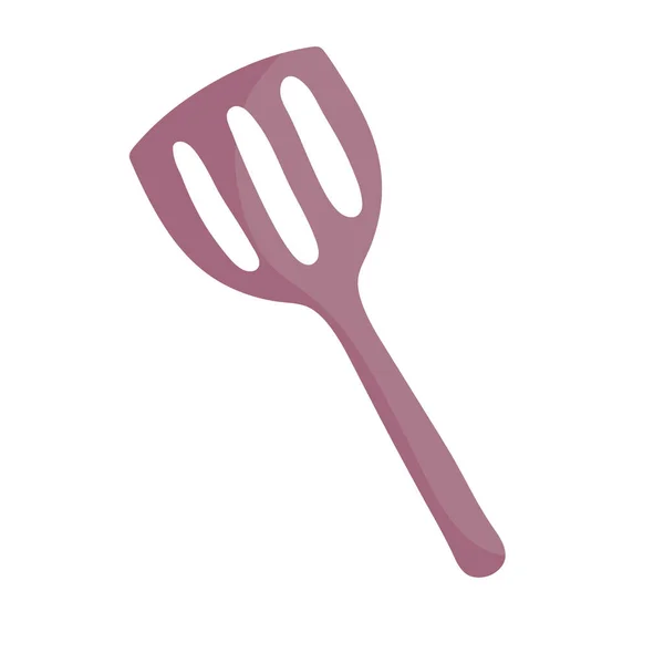 Főzés spatula edények evőeszközök rajzfilm stílusban — Stock Vector
