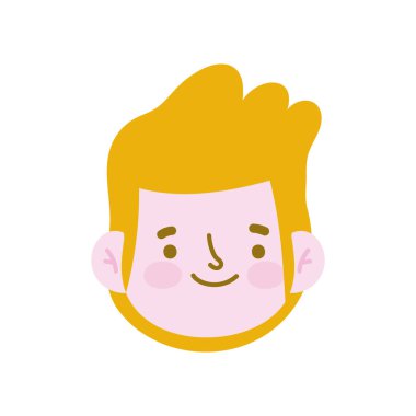 karikatür adamı karaktere bakar, simge izole edilmiş beyaz arkaplan