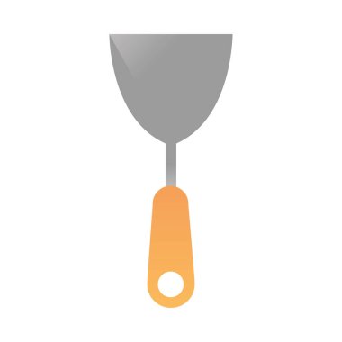 Trowel inşaat ve yenileme aracı simgesi, ev onarım konsepti