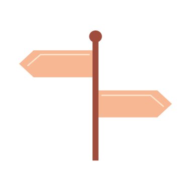 seyahat tatil rehberi işaret tahtası okları izole vektör simgesi