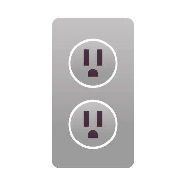 çift soket inşa ve yenileme aracı simgesi, ev onarım konsepti