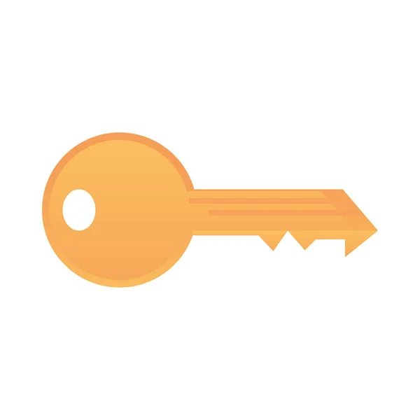 Nyckel lås säkerhet tillgång ikon vit bakgrund — Stock vektor