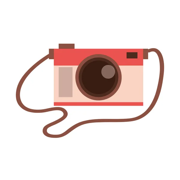 Travel vacations photography camera isolated vector icon — Stock Vector