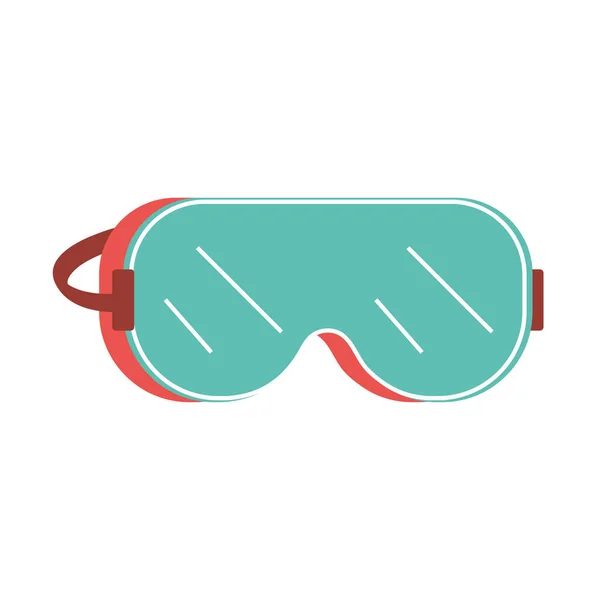 Travel vacations diving goggles isolated vector icon — Stock Vector